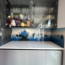 Lotus Bloom Printed Glass Splashback – Bespoke - CreoGlass®