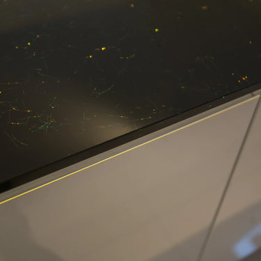 Obsidian Thread 10mm Fibres Worktop - CreoGlass®