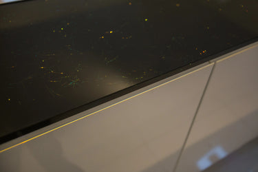Obsidian Thread 10mm Fibres Worktop - CreoGlass®