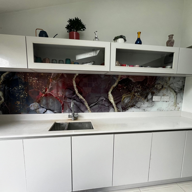 Volcanic Drift – Abstract Printed Splashback – Bespoke