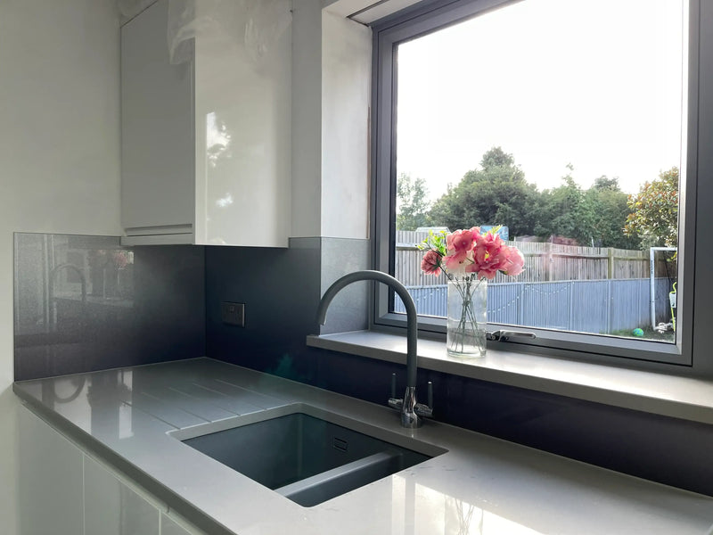 Black to Grey - Gradient Splashback - Bespoke - CreoGlass®