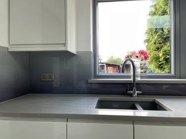 Black to Grey - Gradient Splashback - Bespoke - CreoGlass®