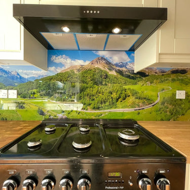 Mountain View – Printed Glass Splashback – Bespoke - CreoGlass®