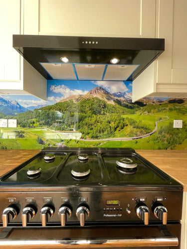 Mountain View – Printed Glass Splashback – Bespoke - CreoGlass®