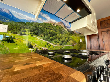 Mountain View – Printed Glass Splashback – Bespoke - CreoGlass®