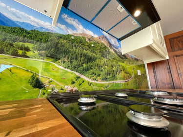 Mountain View – Printed Glass Splashback – Bespoke - CreoGlass®