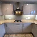 Mink Beige Colour Glass Splashback – Bespoke - CreoGlass®