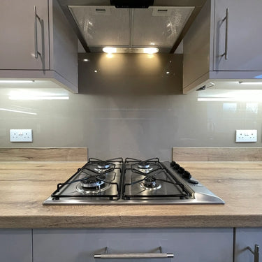 Mink Beige Colour Glass Splashback – Bespoke - CreoGlass®