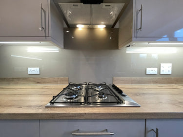 Mink Beige Colour Glass Splashback – Bespoke - CreoGlass®