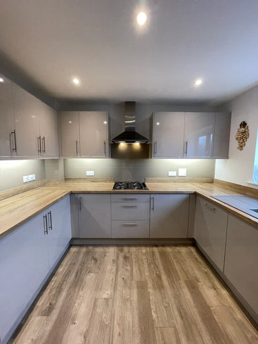 Mink Beige Colour Glass Splashback – Bespoke - CreoGlass®