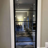Luxe Grid – Single Hinged Door with Knob and Frame – internal steel and glass door, photo 5