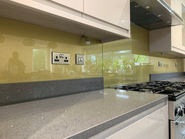 Brass Gold - Metallic Splashback - Bespoke - CreoGlass®