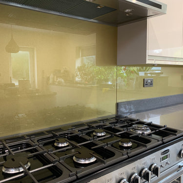 Brass Gold - Metallic Splashback - Bespoke - CreoGlass®