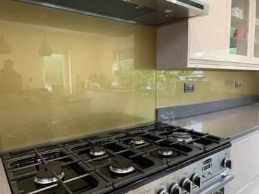 Brass Gold - Metallic Splashback - Bespoke - CreoGlass®