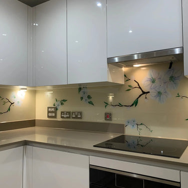 Blossom Branch – Printed Glass Splashback – Bespoke - CreoGlass®