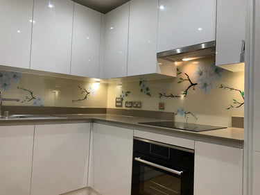 Blossom Branch – Printed Glass Splashback – Bespoke - CreoGlass®