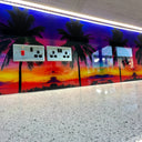 Tropical Sunset – Printed Glass Splashback – Bespoke - CreoGlass®