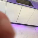 Silver Petal Stencil Glass Splashback – Bespoke - CreoGlass®