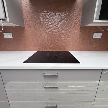 Deep Rose Slate - Kiln Splashback - Bespoke - CreoGlass®