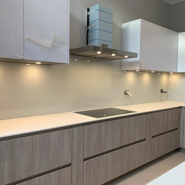 Dove Grey Colour Glass Splashback - Bespoke - CreoGlass®