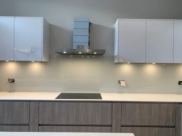 Dove Grey Colour Glass Splashback - Bespoke - CreoGlass®