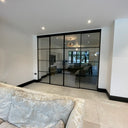 Modern Edge – Double Sliding Glass Door with Two Side Panels – PMF - CreoGlass®