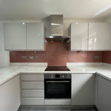 Deep Rose - Metallic Splashback - Bespoke - CreoGlass®