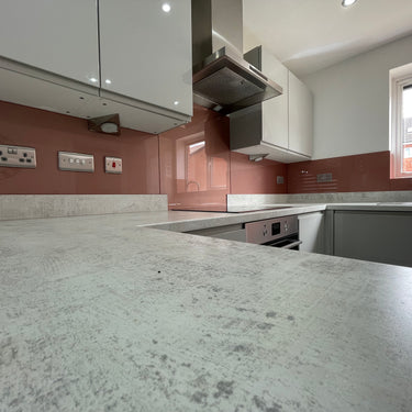 Deep Rose - Metallic Splashback - Bespoke - CreoGlass®