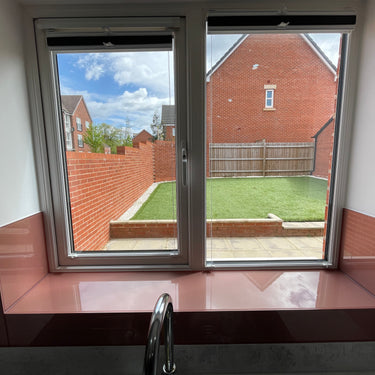 Deep Rose - Metallic Splashback - Bespoke - CreoGlass®