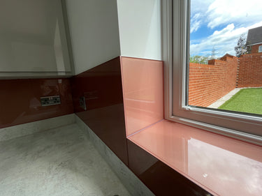 Deep Rose - Metallic Splashback - Bespoke - CreoGlass®