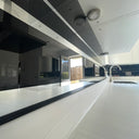 Black - Mirror Striped Splashback - Bespoke - CreoGlass®