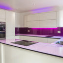 Pure Pink 10mm Glossy Glass Worktop - CreoGlass®