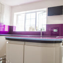Pure Pink 10mm Glossy Glass Worktop - CreoGlass®