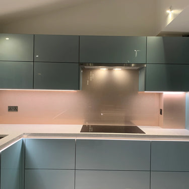 100% Fine Sparkle - Rose Gold Splashback - Bespoke