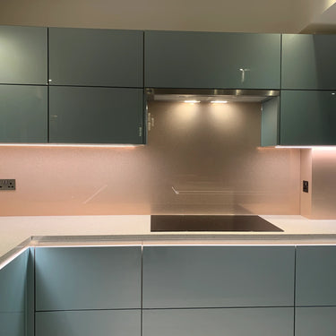 100% Fine Sparkle - Rose Gold Splashback - Bespoke
