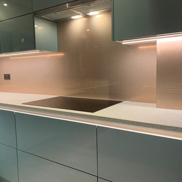 100% Fine Sparkle - Rose Gold Splashback - Bespoke