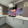 “Sophia” – Amethyst Rose – Liquid Ink Glass Splashback – Bespoke - CreoGlass®