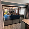 Atrium Grid – Double Sliding Glass Doors with Two Side Panels – internal steel and glass door, photo 3