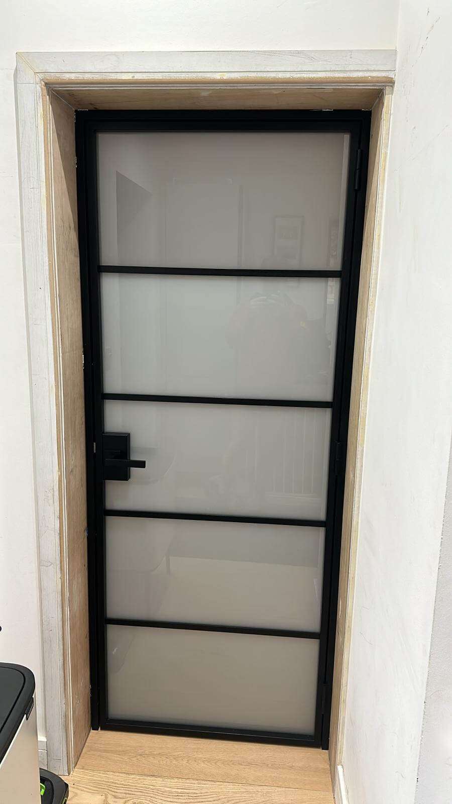 Lumi Frost - Single Hinged Door with Handle and Frame – internal steel and glass door, photo 2