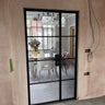 Pure Line - Double Hinged Glass Door with Latch and Frame – internal steel and glass door, photo 1