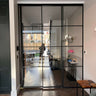 Loft Line – Double Sliding Glass Doors with Two Side Panels – internal steel and glass door, photo 1