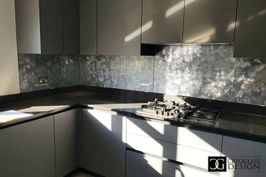 Silver Veil - Italian Splashback - Bespoke - CreoGlass®