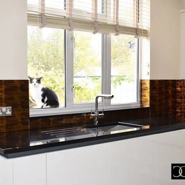 Amber Marble - Italian Splashback - Bespoke - CreoGlass®