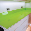 Lime Green 10mm Glossy Glass Worktop - CreoGlass®