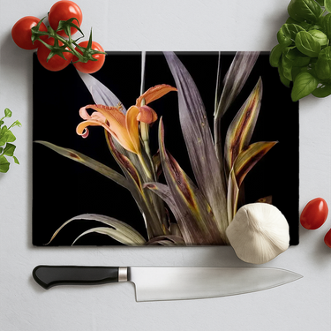 Orange Lily Chopping Board and Placemat