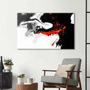 Orange and Black Liquid Marble Glass Wall Art - DIY - CreoGlass®