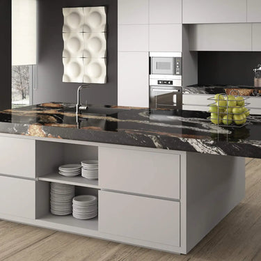 Black Gold 10mm Orin Granite Worktop - CreoGlass®