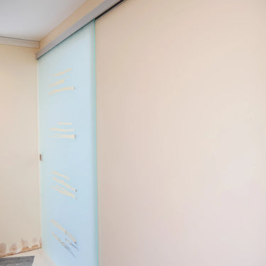 Linear Frost - Single Sliding Glass Door - Frameless - CreoGlass®