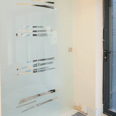 Linear Frost - Single Sliding Glass Door - Frameless - CreoGlass®