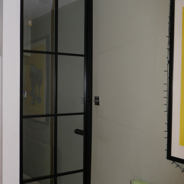 Lucent View – Single Hinged Door with Knob and Frame – PMF